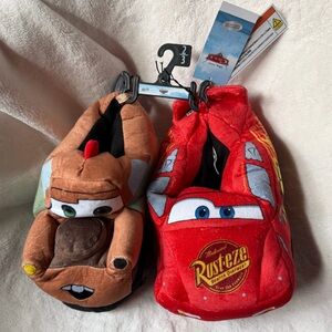 Disney Cars Lightning McQueen and Tow Mater Toddler Slippers size 2/3